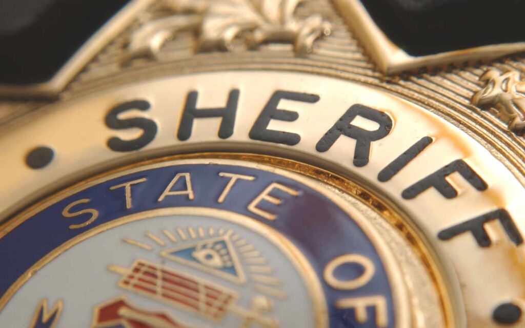 Sheriff Badge stock photo